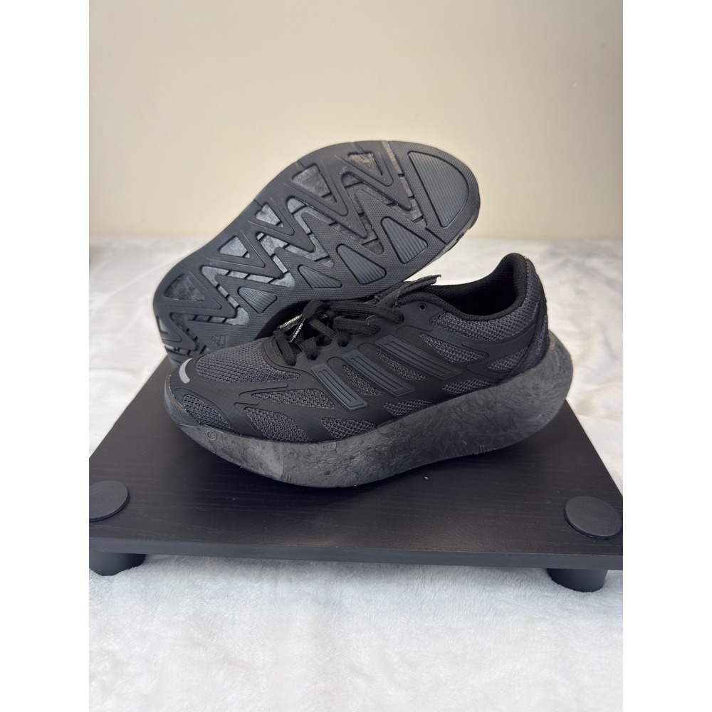 Adidas Adizero Aruku Mens 5 Women's 6 Running Shoes Black Swirlfoam Rocker Sole